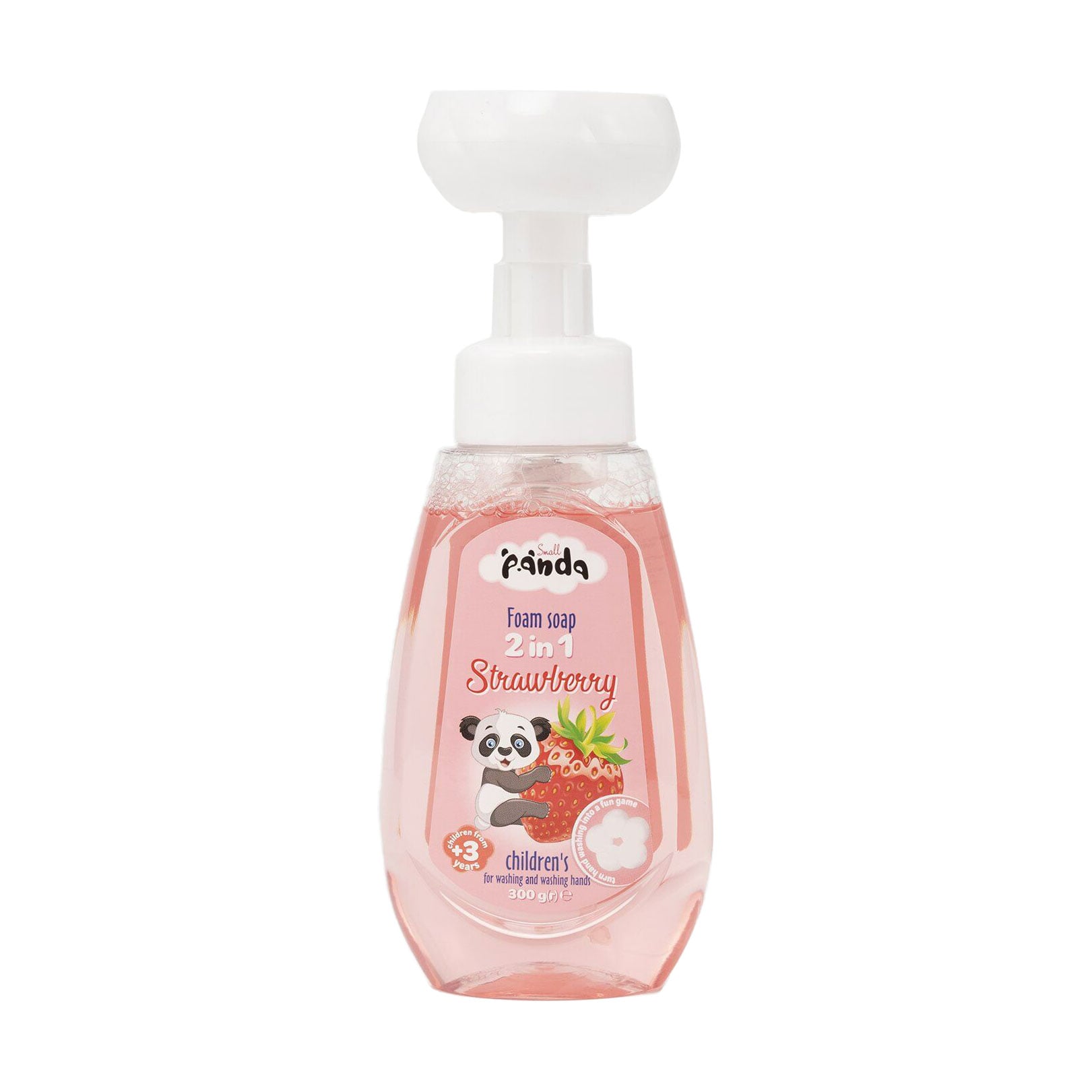 Дитяче мило-пінка 2 в 1 Small Panda Foam Soap, Strawberry, 300 г